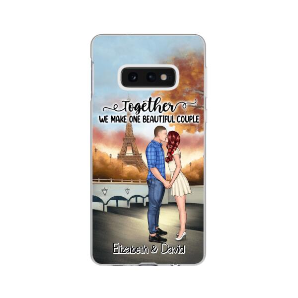 Eiffel Tower Beautiful Couple - Personalized Phone Case For Couples, Valentine's Day