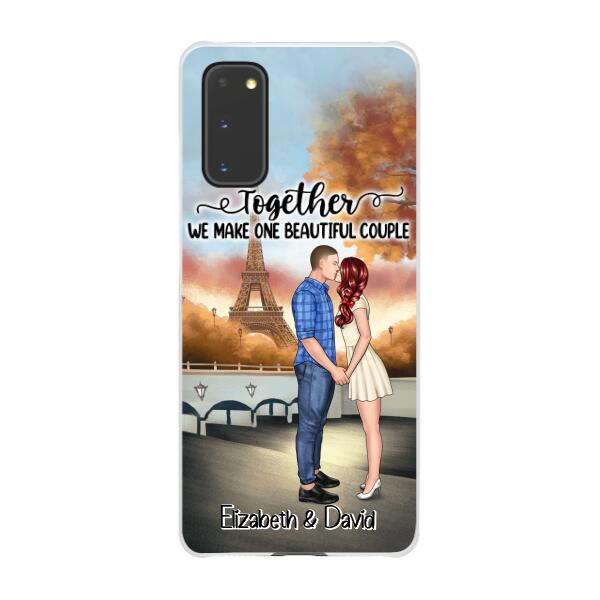 Eiffel Tower Beautiful Couple - Personalized Phone Case For Couples, Valentine's Day