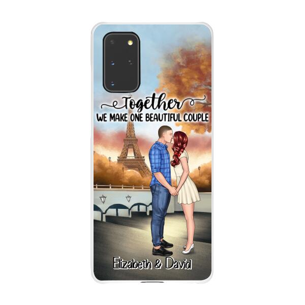 Eiffel Tower Beautiful Couple - Personalized Phone Case For Couples, Valentine's Day