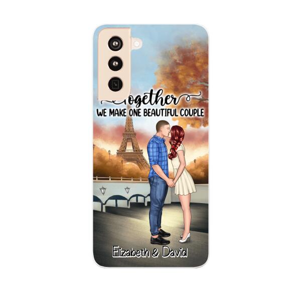 Eiffel Tower Beautiful Couple - Personalized Phone Case For Couples, Valentine's Day