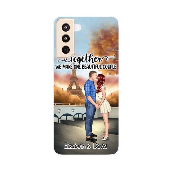 Eiffel Tower Beautiful Couple - Personalized Phone Case For Couples, Valentine's Day