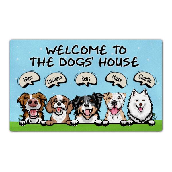 Welcome To The Dogs' House - Personalized Doormat For Him, Her, Dog Lovers