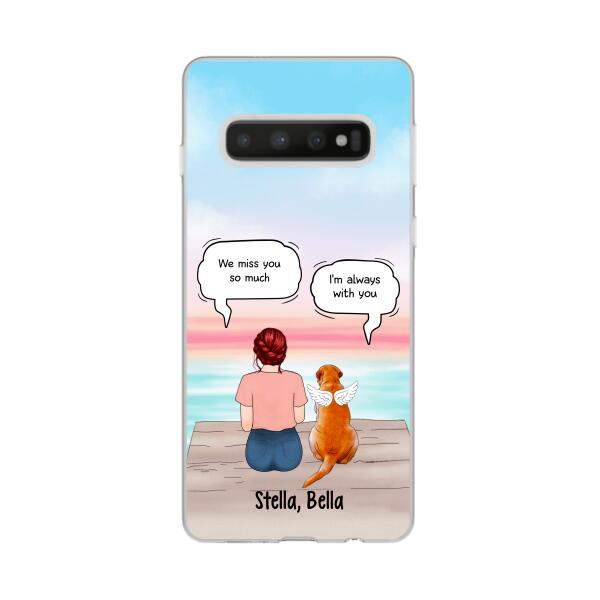 Up to 4 Dogs in Conversation with Dog Mom - Personalized Gifts Custom Memorial Phone Case for Dog Mom, Memorial Gifts