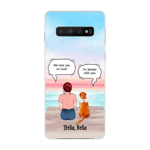 Up to 4 Dogs in Conversation with Dog Mom - Personalized Gifts Custom Memorial Phone Case for Dog Mom, Memorial Gifts