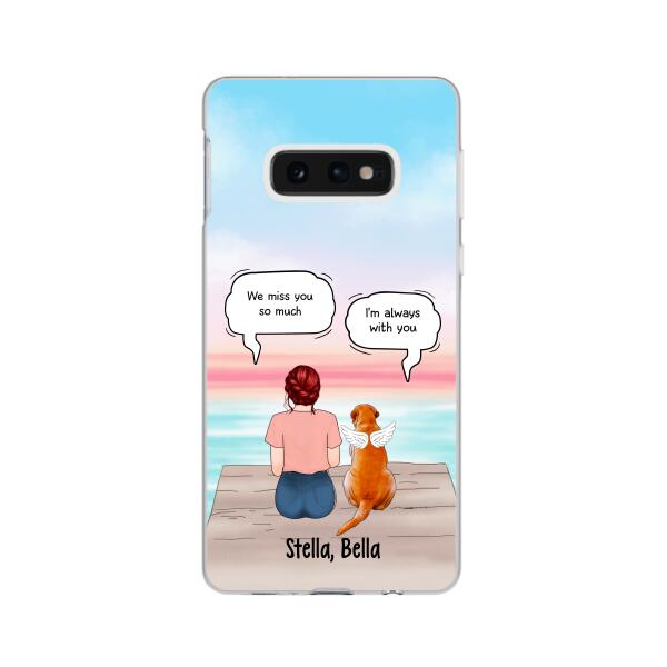 Up to 4 Dogs in Conversation with Dog Mom - Personalized Gifts Custom Memorial Phone Case for Dog Mom, Memorial Gifts