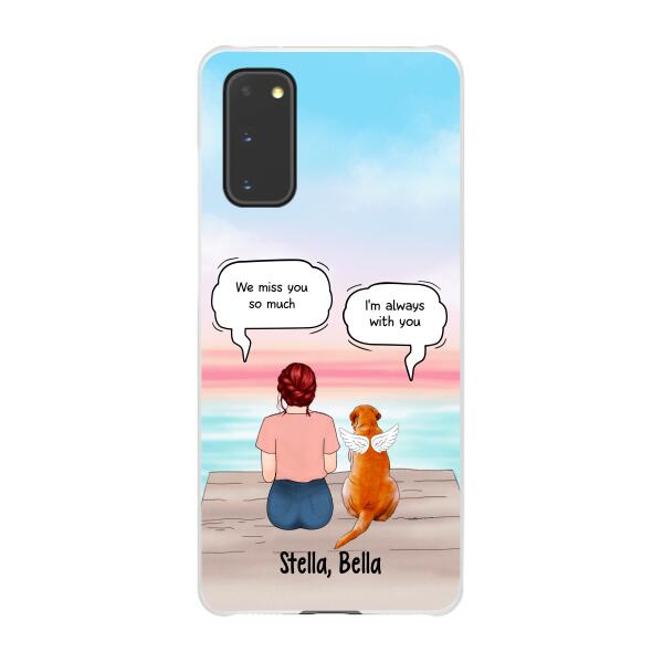 Up to 4 Dogs in Conversation with Dog Mom - Personalized Gifts Custom Memorial Phone Case for Dog Mom, Memorial Gifts