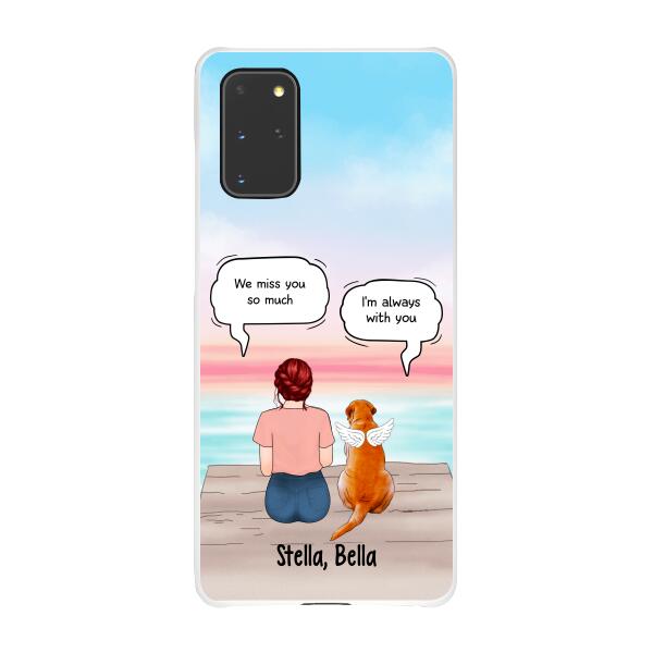 Up to 4 Dogs in Conversation with Dog Mom - Personalized Gifts Custom Memorial Phone Case for Dog Mom, Memorial Gifts