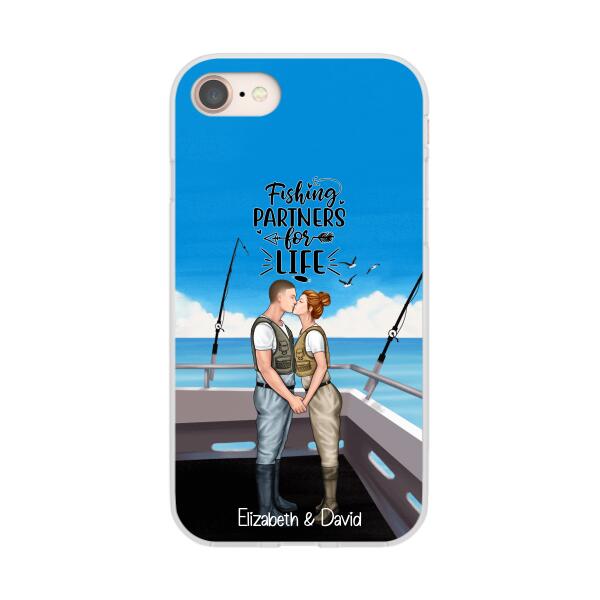 Fishing Partners For Life - Personalized Phone Case For Couples, Fishing