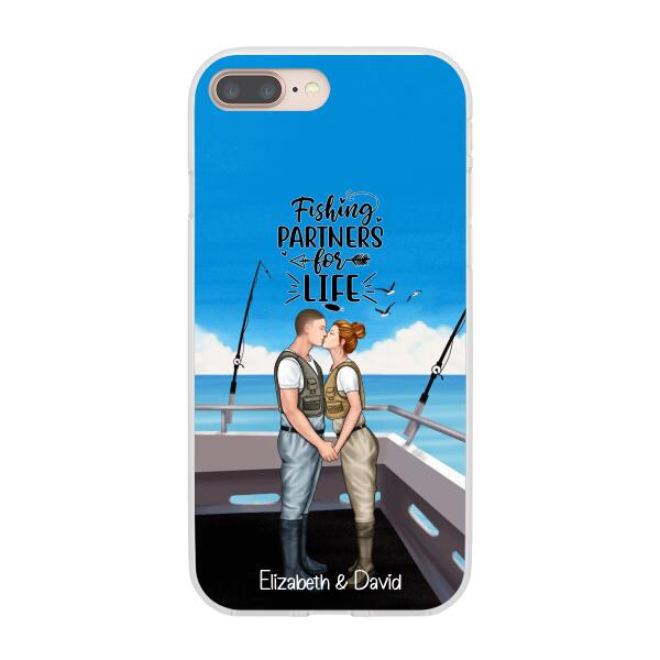 Fishing Partners For Life - Personalized Phone Case For Couples, Fishing