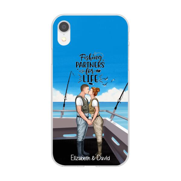 Fishing Partners For Life - Personalized Phone Case For Couples, Fishing