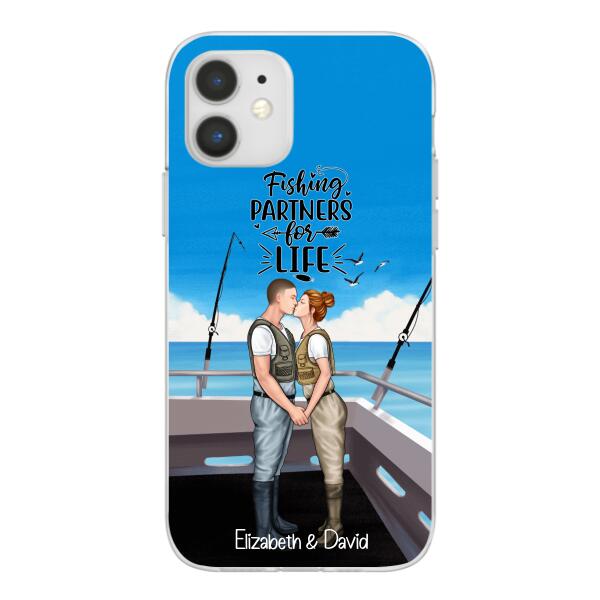 Fishing Partners For Life - Personalized Phone Case For Couples, Fishing