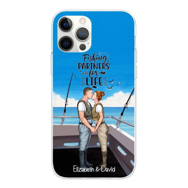 Fishing Partners For Life - Personalized Phone Case For Couples, Fishing