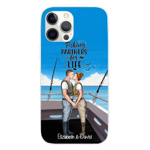 Fishing Partners For Life - Personalized Phone Case For Couples, Fishing