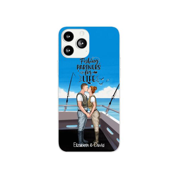 Fishing Partners For Life - Personalized Phone Case For Couples, Fishing