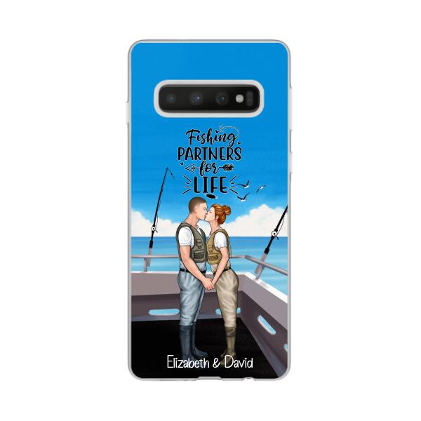 Fishing Partners For Life - Personalized Phone Case For Couples, Fishing