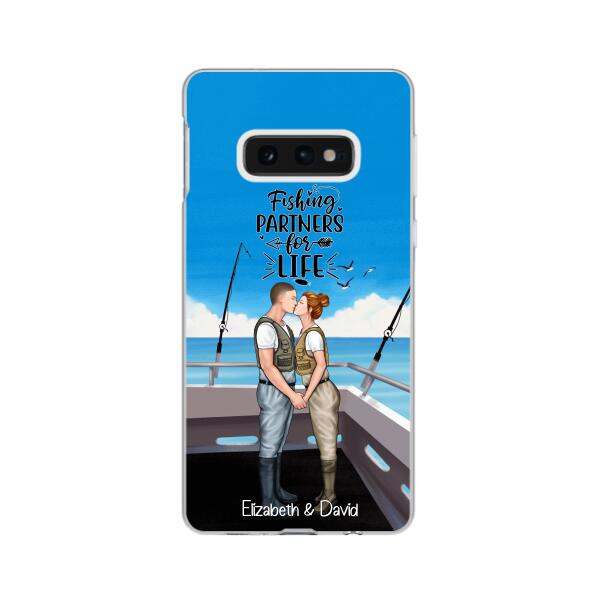 Fishing Partners For Life - Personalized Phone Case For Couples, Fishing