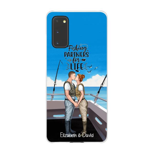 Fishing Partners For Life - Personalized Phone Case For Couples, Fishing