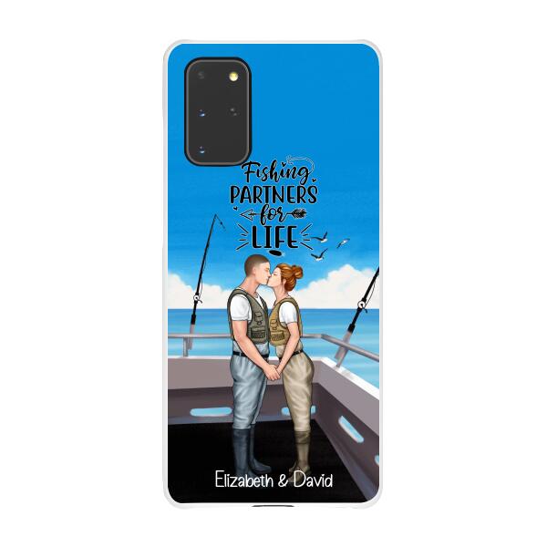 Fishing Partners For Life - Personalized Phone Case For Couples, Fishing