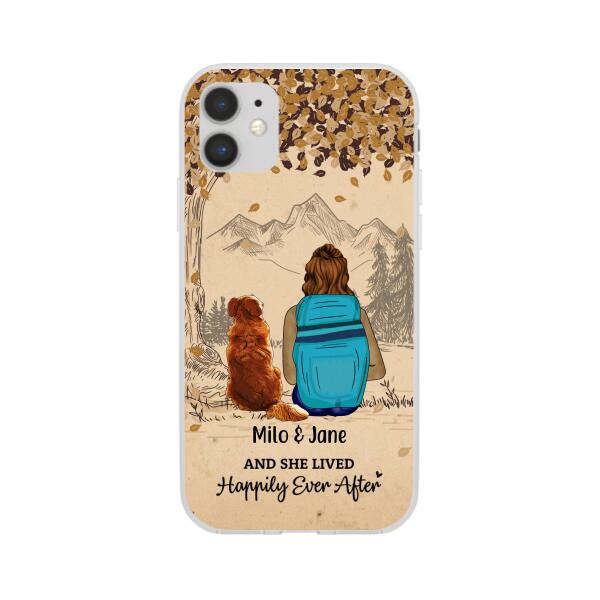 And She Lived Happily Ever After - Personalized Phone Case For Her, Dog Lovers, Hiking