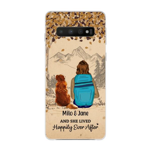 And She Lived Happily Ever After - Personalized Phone Case For Her, Dog Lovers, Hiking