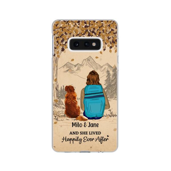 And She Lived Happily Ever After - Personalized Phone Case For Her, Dog Lovers, Hiking