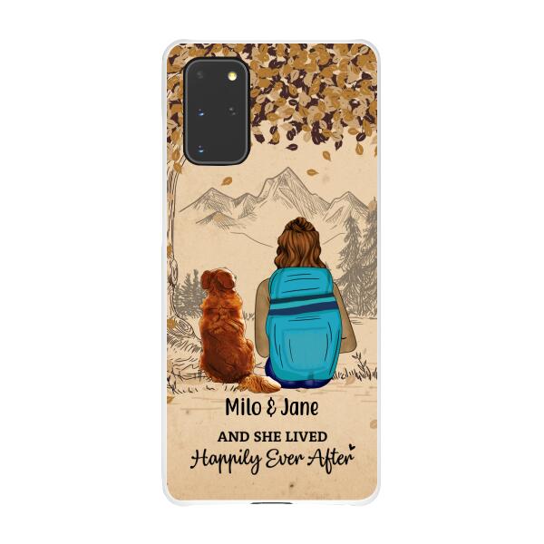 And She Lived Happily Ever After - Personalized Phone Case For Her, Dog Lovers, Hiking