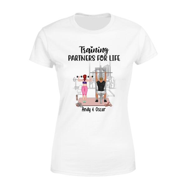 Training Partners For Life - Personalized Shirt For Couples, Friends, Fitness