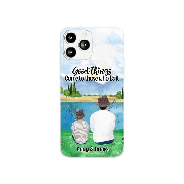 Good Things Come To Those Who Bait - Personalized Phone Case For Family, Kids, Fishing