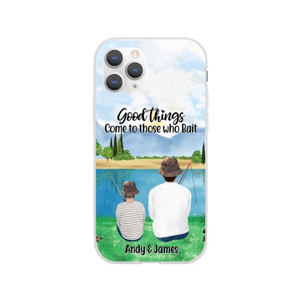 Good Things Come To Those Who Bait - Personalized Phone Case For Family, Kids, Fishing