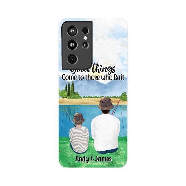 Good Things Come To Those Who Bait - Personalized Phone Case For Family, Kids, Fishing