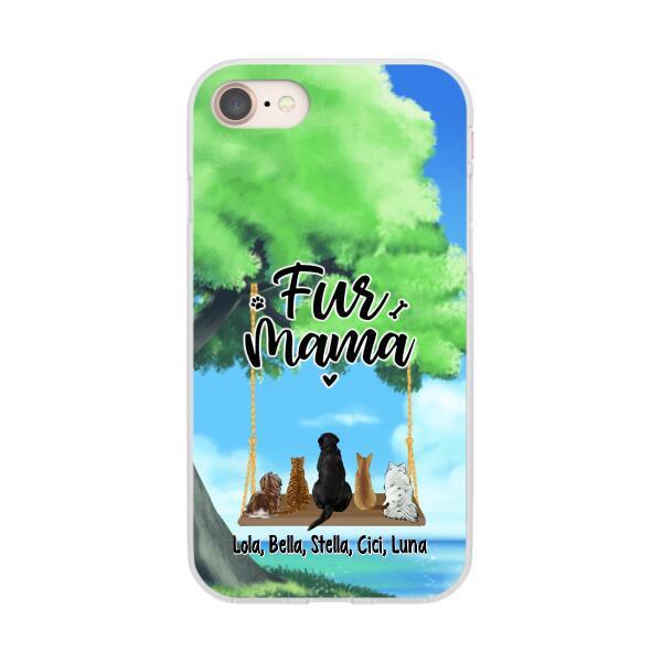 Pets On Swing - Personalized Phone Case For Her, Him, Dog Lovers, Cat Lovers, Rabbit Lovers