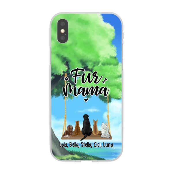 Pets On Swing - Personalized Phone Case For Her, Him, Dog Lovers, Cat Lovers, Rabbit Lovers