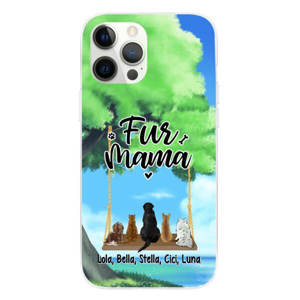 Pets On Swing - Personalized Phone Case For Her, Him, Dog Lovers, Cat Lovers, Rabbit Lovers