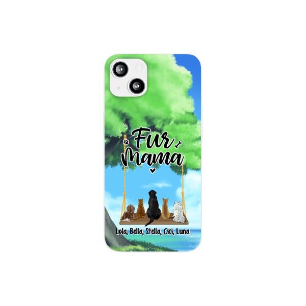 Pets On Swing - Personalized Phone Case For Her, Him, Dog Lovers, Cat Lovers, Rabbit Lovers