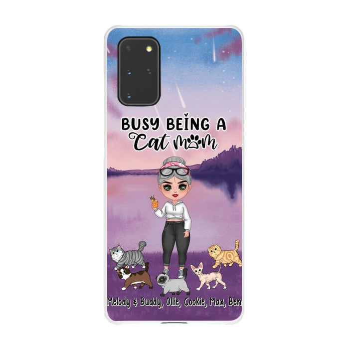 Busy Being a Cat Mom - Personalized Gifts for Custom Cat Lovers' Phone Cases for Cat Mom and Cat Lovers