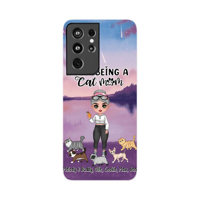 Busy Being a Cat Mom - Personalized Gifts for Custom Cat Lovers' Phone Cases for Cat Mom and Cat Lovers