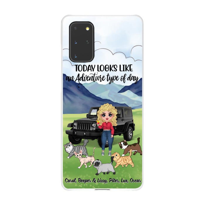 An Adventure Type Of Day - Personalized Phone Case For Her, Cat Lovers, Chibi