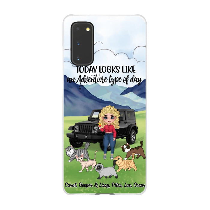 An Adventure Type Of Day - Personalized Phone Case For Her, Cat Lovers, Chibi