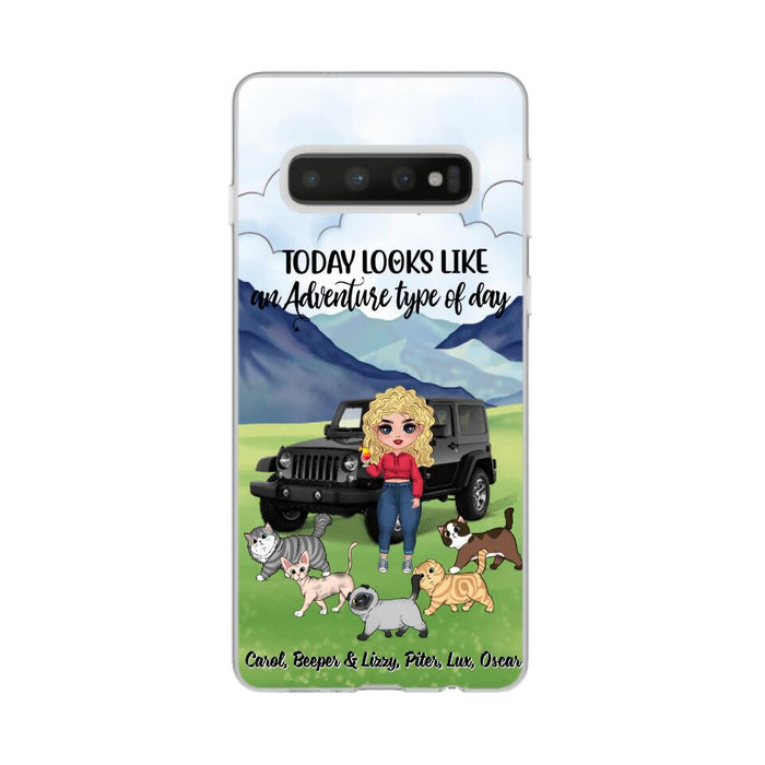 An Adventure Type Of Day - Personalized Phone Case For Her, Cat Lovers, Chibi