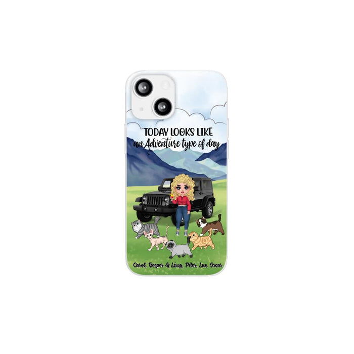 An Adventure Type Of Day - Personalized Phone Case For Her, Cat Lovers, Chibi