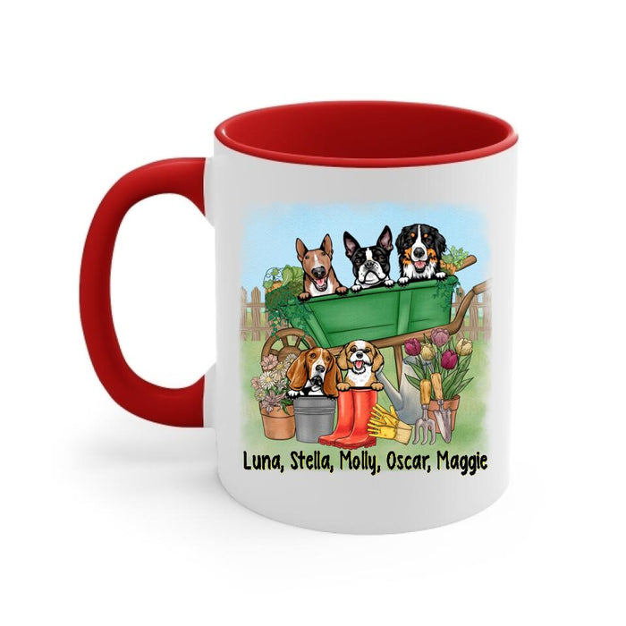 Je Veux Juste Travailler Dans Mon Jardin Et Passer Du Temps Avec Mes Chiens - Personalized Mug For Dog Lovers, Gardening