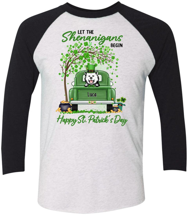 Let The Shenanigans Begin - Personalized Shirt Dog Lovers, Cat Lovers, St. Patrick's Day