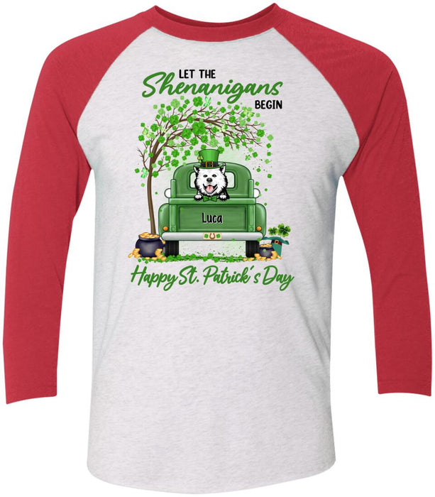 Let The Shenanigans Begin - Personalized Shirt Dog Lovers, Cat Lovers, St. Patrick's Day