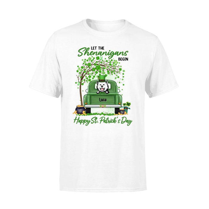 Let The Shenanigans Begin - Personalized Shirt Dog Lovers, Cat Lovers, St. Patrick's Day