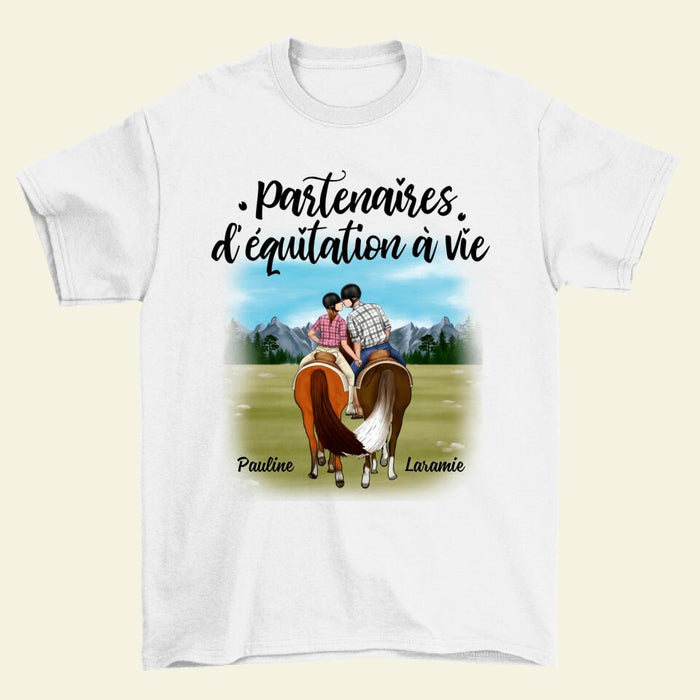 Partenaires D'équitation À Vie - Personalized Shirt For Couples, Him, Her, Horse Lovers