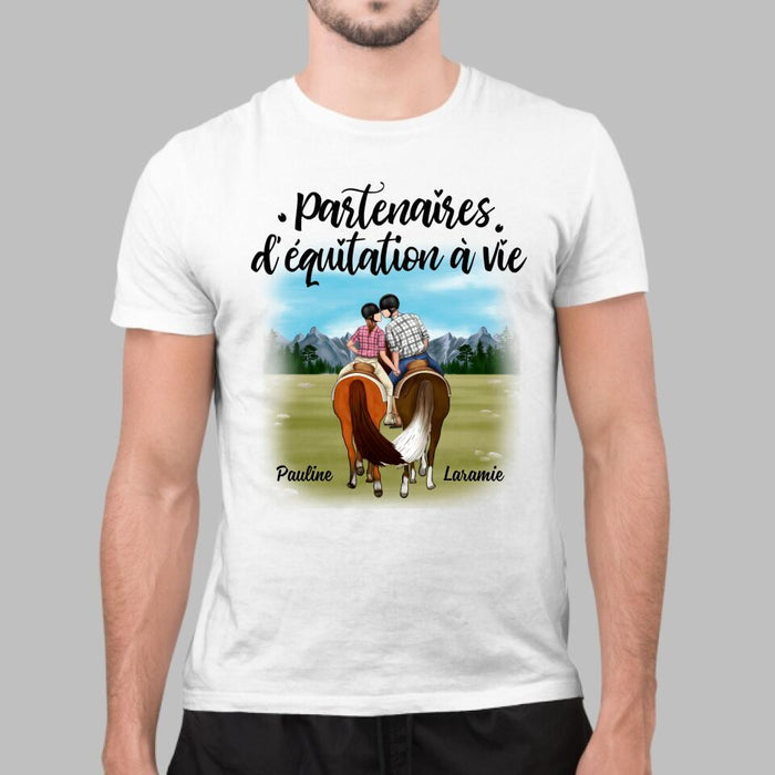 Partenaires D'équitation À Vie - Personalized Shirt For Couples, Him, Her, Horse Lovers