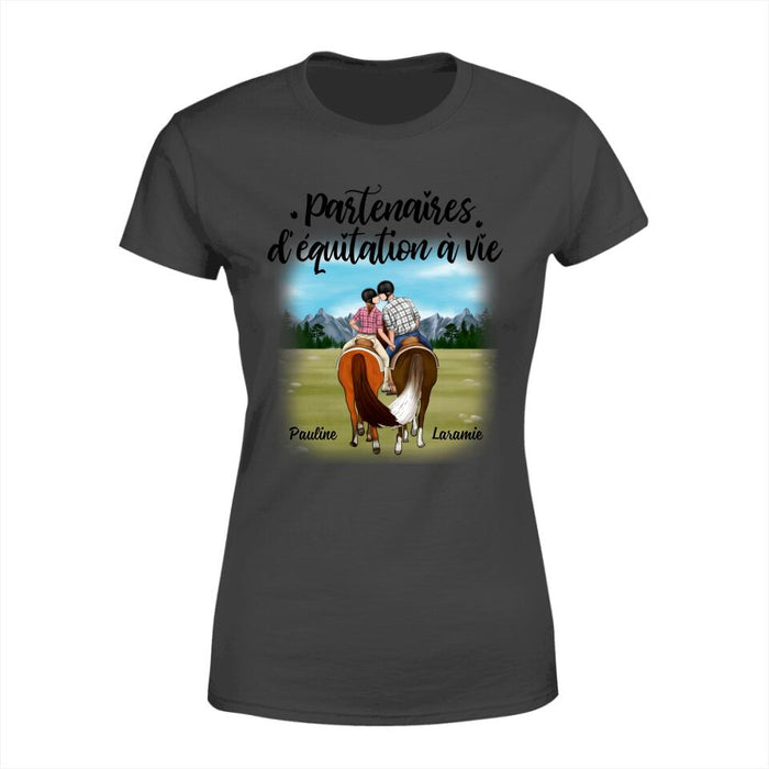 Partenaires D'équitation À Vie - Personalized Shirt For Couples, Him, Her, Horse Lovers