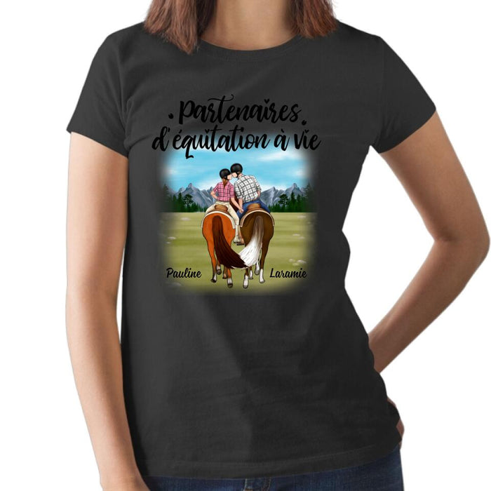 Partenaires D'équitation À Vie - Personalized Shirt For Couples, Him, Her, Horse Lovers