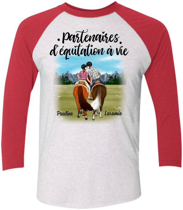 Partenaires D'équitation À Vie - Personalized Shirt For Couples, Him, Her, Horse Lovers