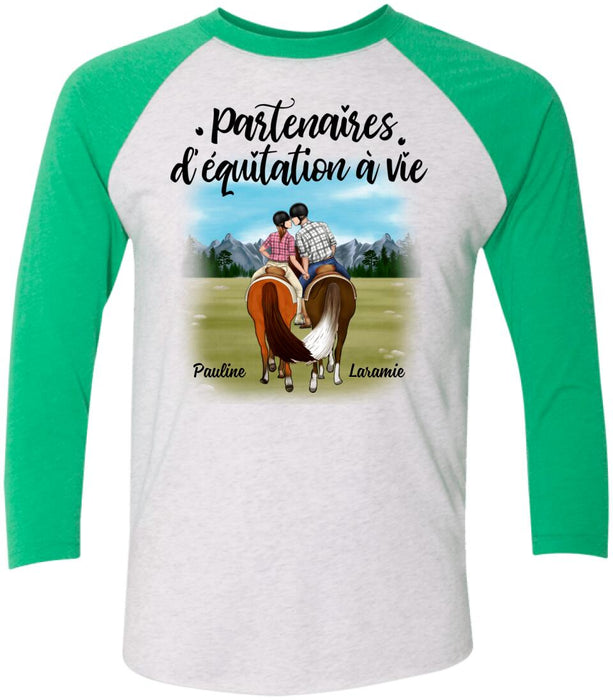 Partenaires D'équitation À Vie - Personalized Shirt For Couples, Him, Her, Horse Lovers